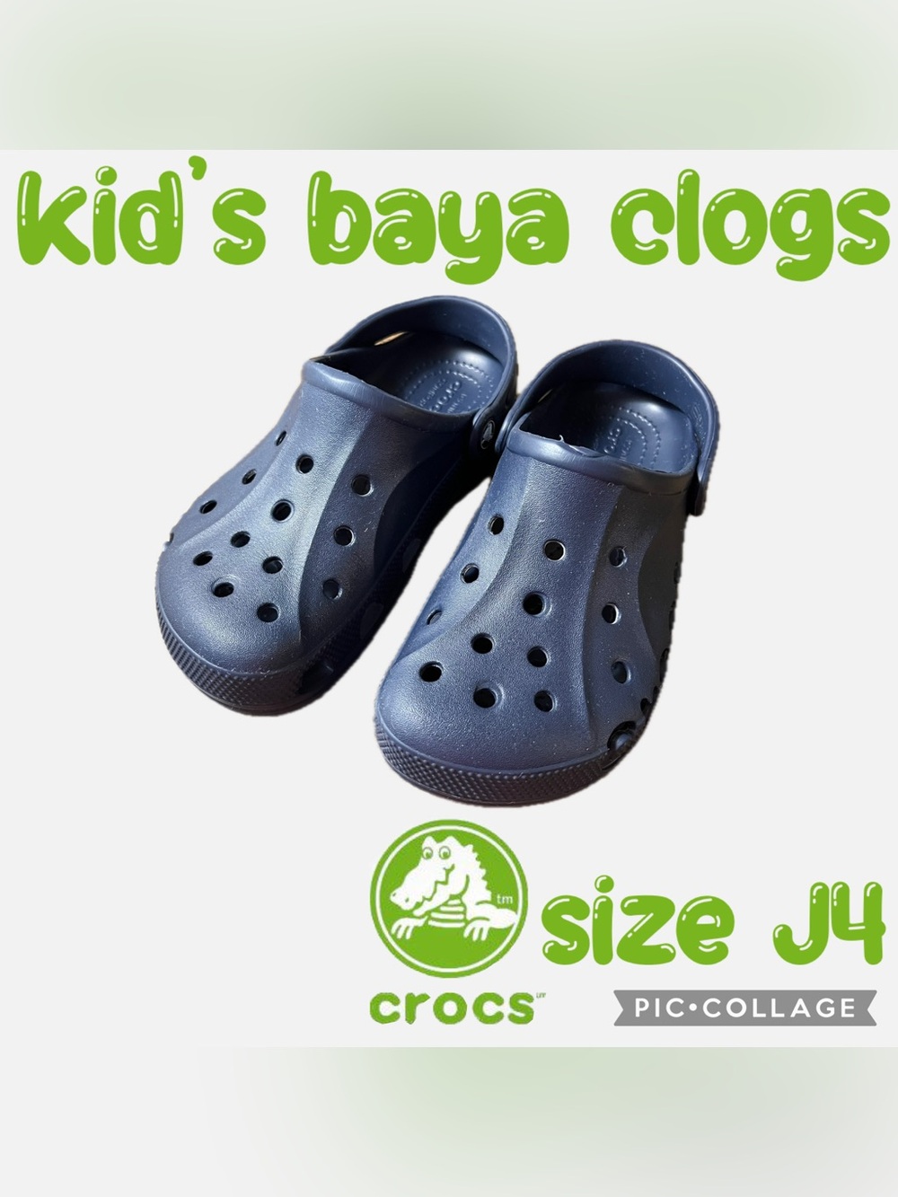 Crocs Unisex Kids Baya Clogs, Navy, J4